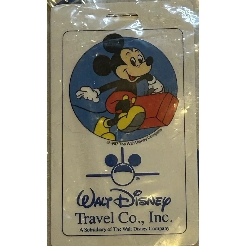 Walt Disney Travel Company - Mickey Mouse - Luggage Suitcase Bag ID Tag - Plane
